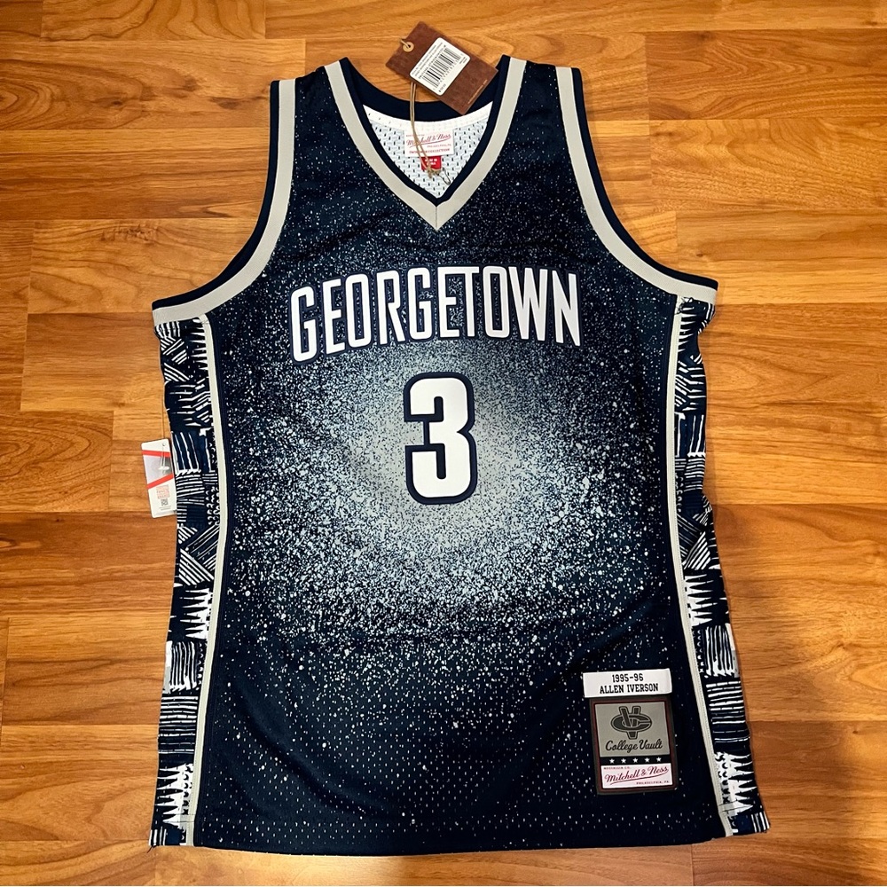 Allen Iverson Mitchell and Ness Georgetown Hoyas Swingman Jersey Men Vintage 3